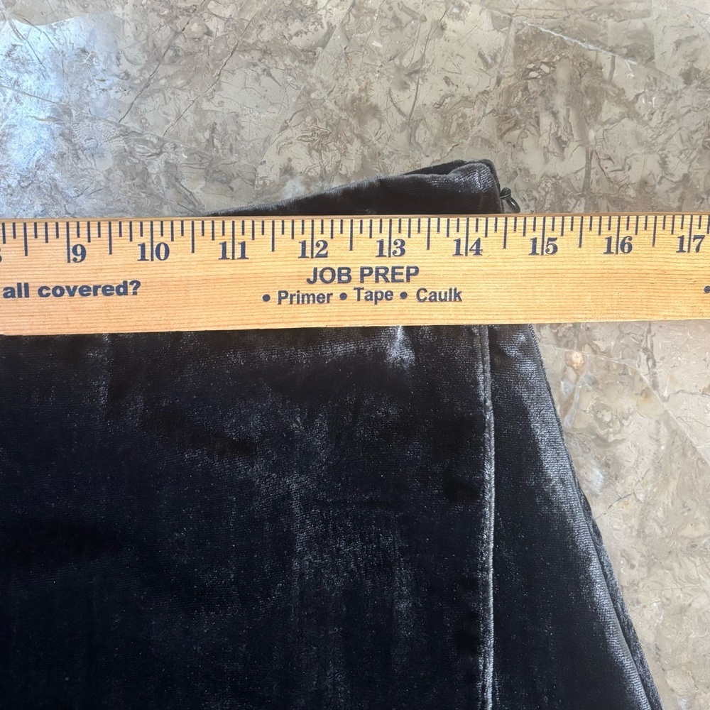 LOFT Gray Velvet Wrap Midi Skirt Size 4 – Luxe Holiday Party Essential - Picture 9 of 10